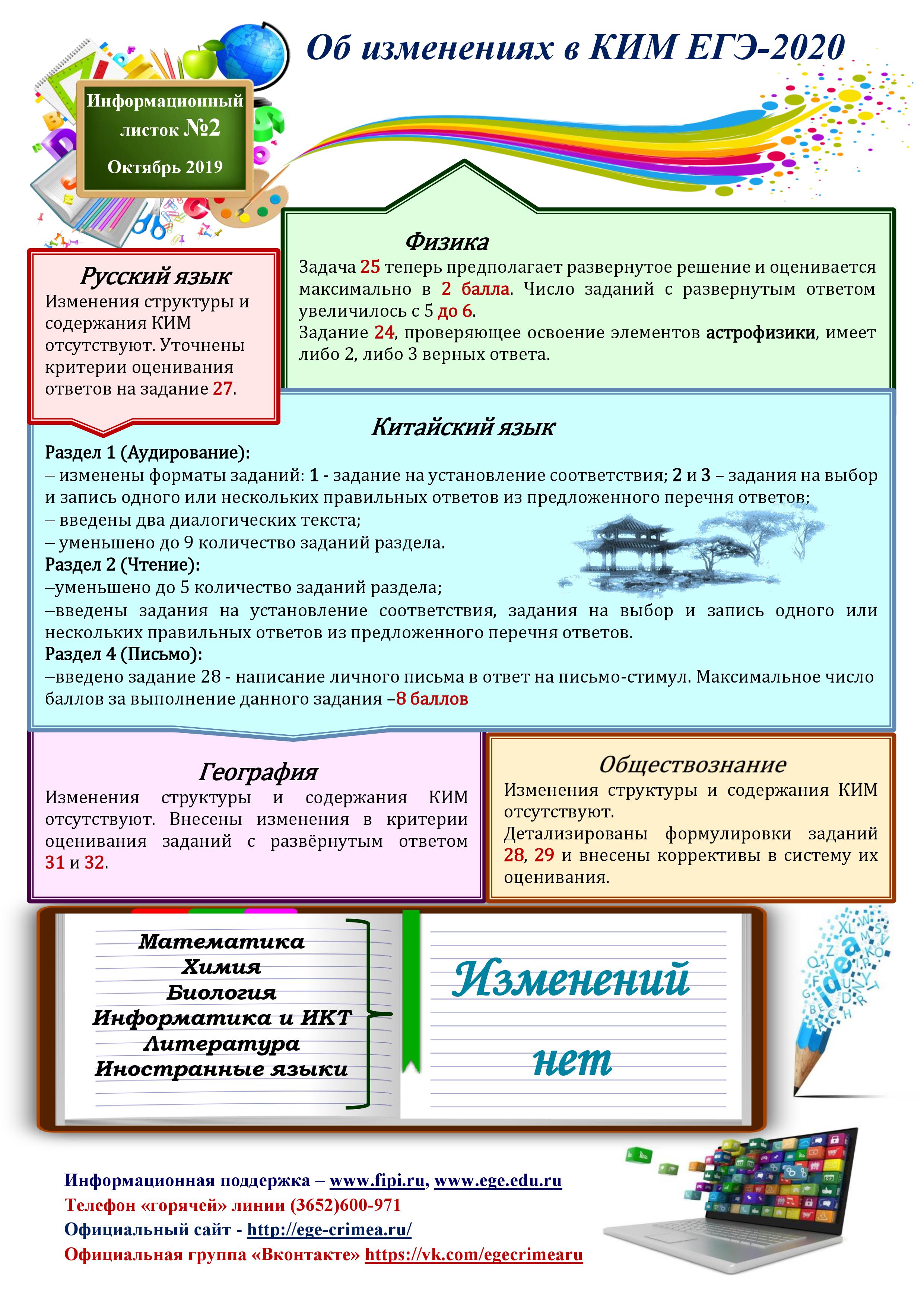 Изменения в огэ. Информационные листы ЕГЭ. ЕГЭ информационный листок. Ким ЕГЭ 2020. Изменения в ЕГЭ.